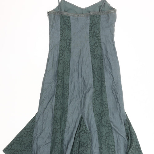 Per Una Green Slip Dress for Women, Size 10 - Elegant Look