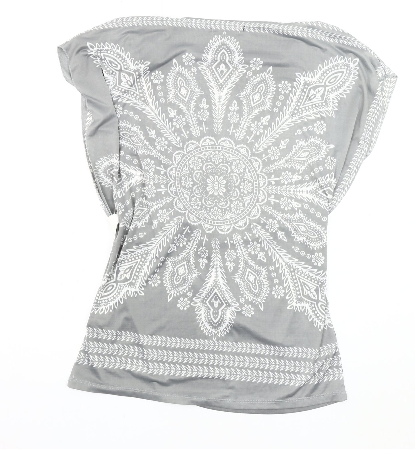 Stella Women's Grey Paisley Blouse Tunic S
