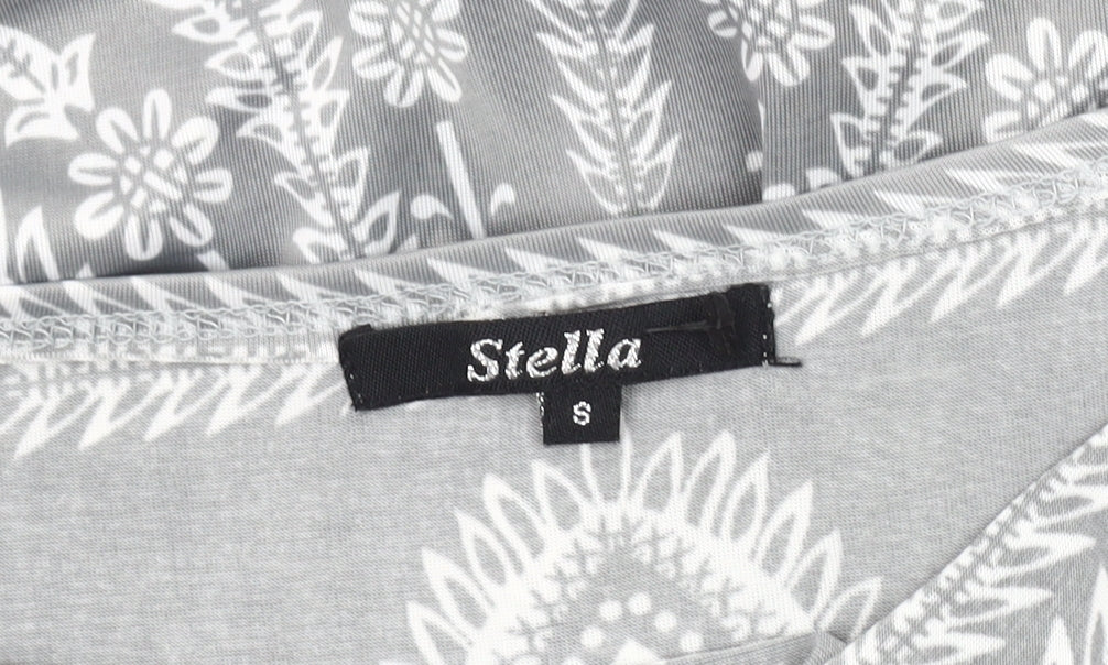 Stella Women's Grey Paisley Blouse Tunic S