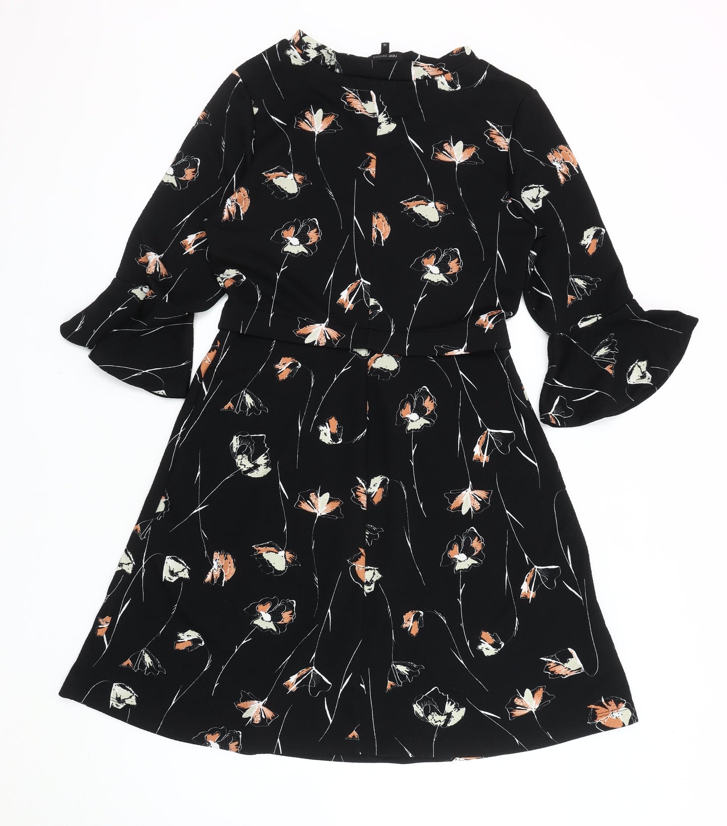 Next Women's Black Floral Dress, Size 10
