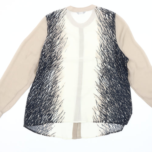Marks and Spencer Women's Beige Blouse - Size 16, Stylish Accents