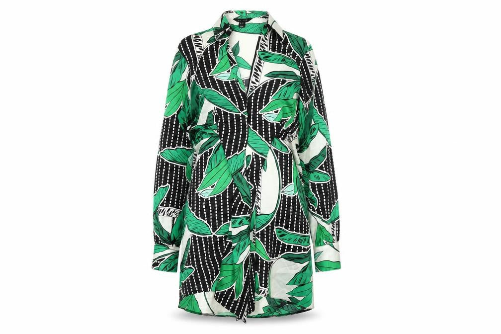 New Look Women's Multicoloured Floral Shirt Dress Size 12