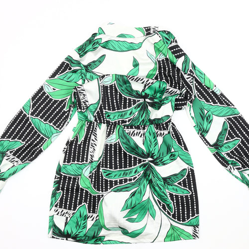 New Look Women's Multicoloured Floral Shirt Dress Size 12