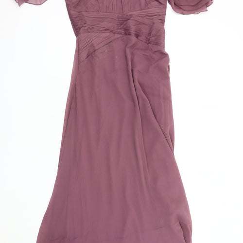 ASOS DESIGN Women’s Purple A-Line Dress, Size 8, Off Shoulder