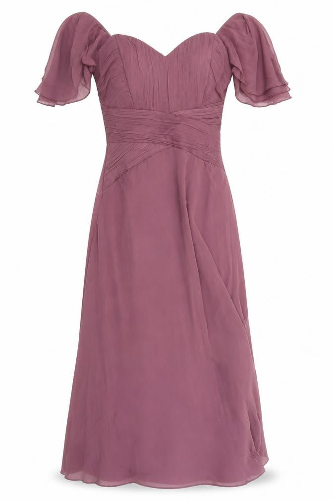 ASOS DESIGN Women’s Purple A-Line Dress, Size 8, Off Shoulder
