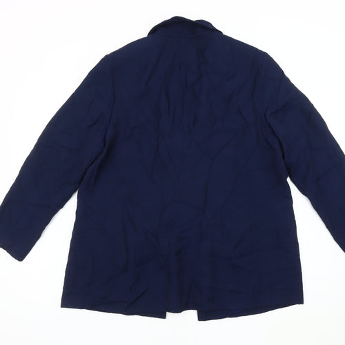 Next Women's Blue Blazer Size 16 Regular Fit Jacket