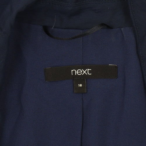 Next Women's Blue Blazer Size 16 Regular Fit Jacket