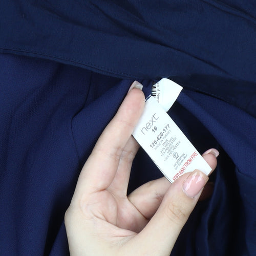 Next Women's Blue Blazer Size 16 Regular Fit Jacket