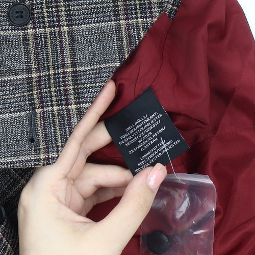 Feraud Men's Check Waistcoat - Black/Grey/Red 38