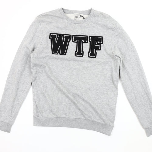 ASOS Men's Grey Sweatshirt, Logo, Large