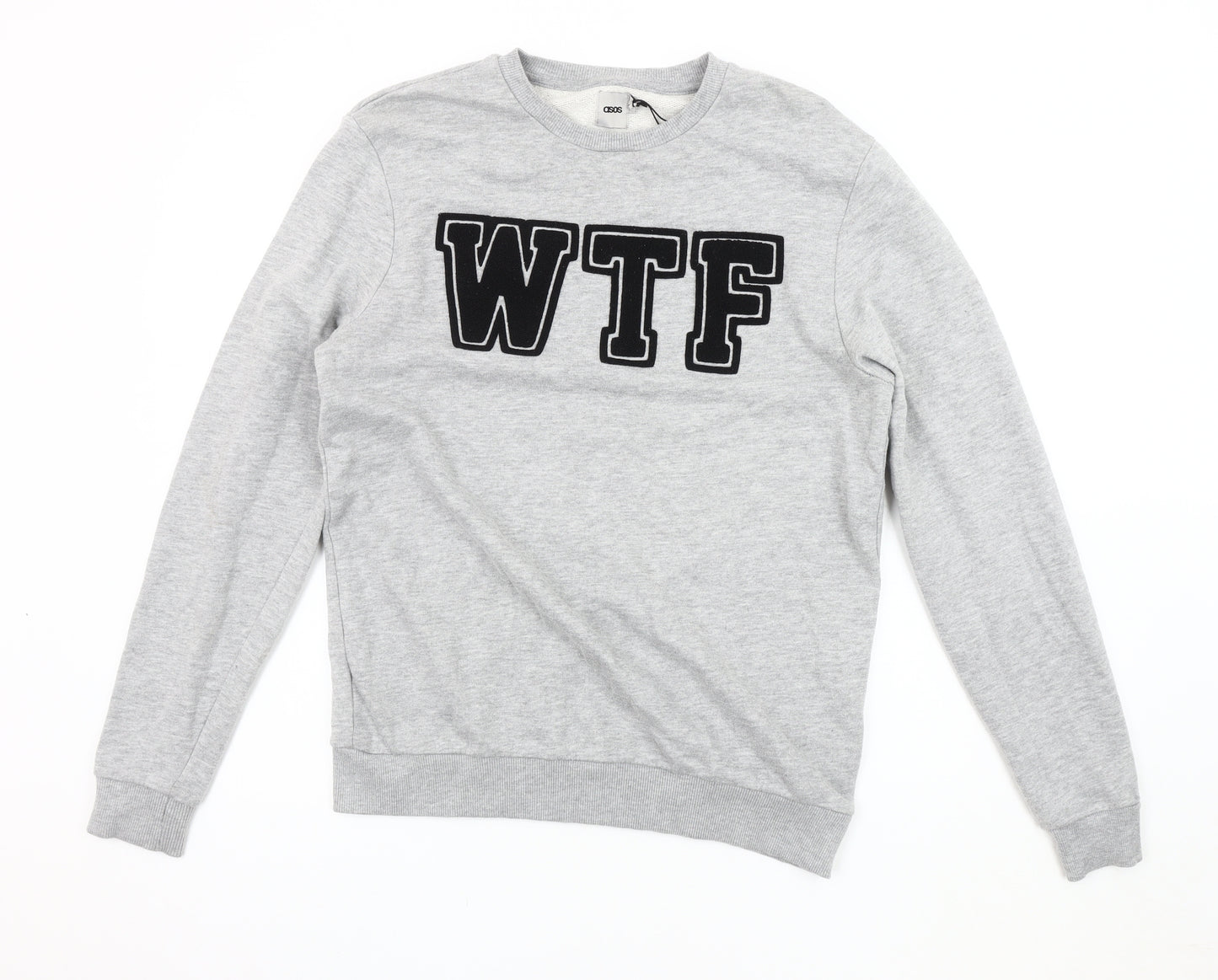 ASOS Men's Grey Sweatshirt, Logo, Large