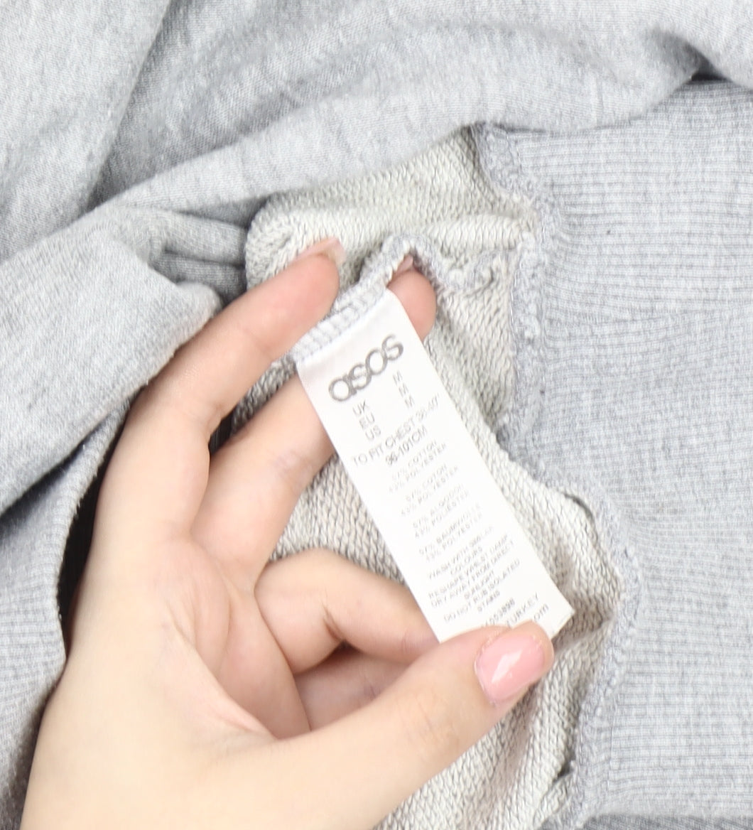 ASOS Men's Grey Sweatshirt, Logo, Large