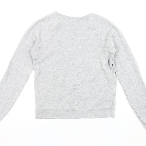 Topshop Women's Grey Bicycle Graphic Pullover Sweatshirt Size 10