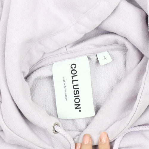 Collusion Women's Purple XS Pullover Hoodie