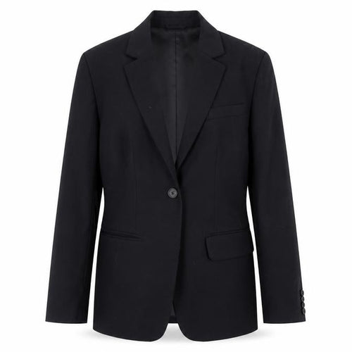 H&M Women's Black XS Wool Blend Blazer, Elegant Business Wear