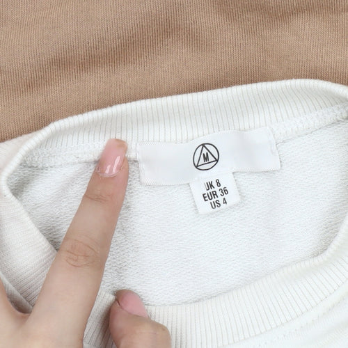 Missguided Women's M Beige Colourblock Pullover Sweatshirt