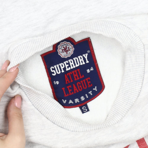 Superdry Men's Grey Logo Pullover Sweatshirt S