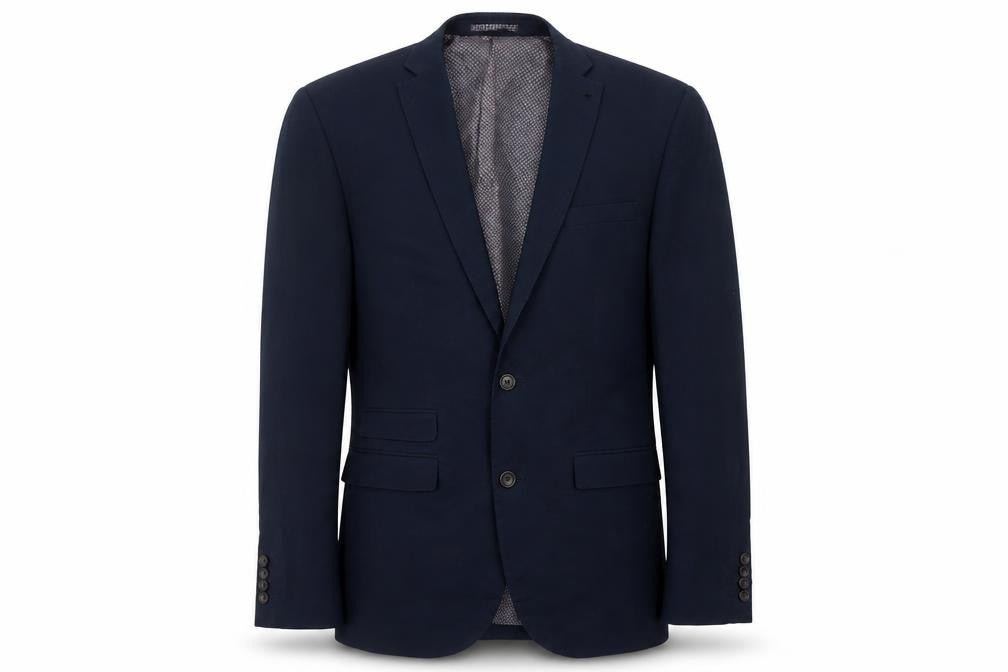 Front view of Next Men's Blue Blazer, size 36, Regular Fit