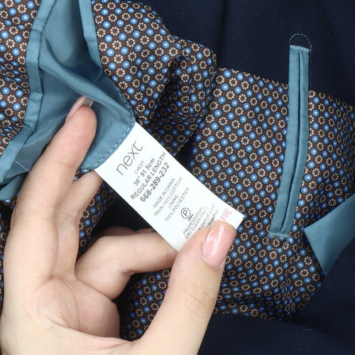 Next Men's Blue Blazer Size 36 Regular Fit