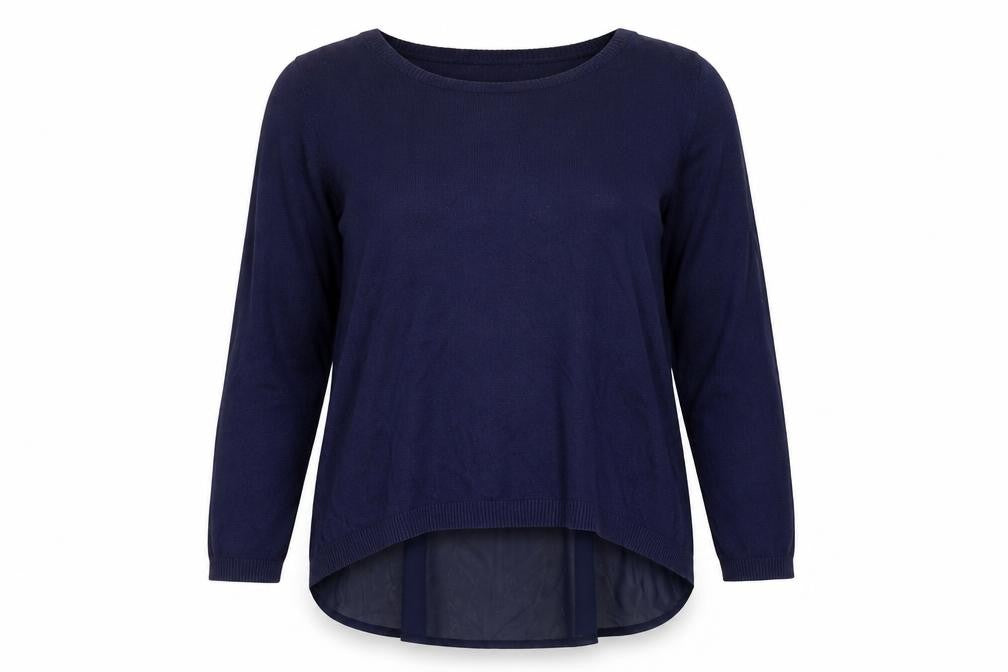 Front view of Vero Moda Women's Blue Cardigan, size M, 3/4 Sleeve