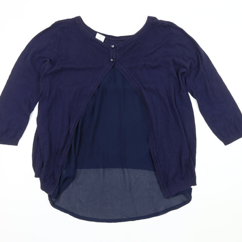 Vero Moda Women's Blue Cardigan, Size M, 3/4 Sleeve