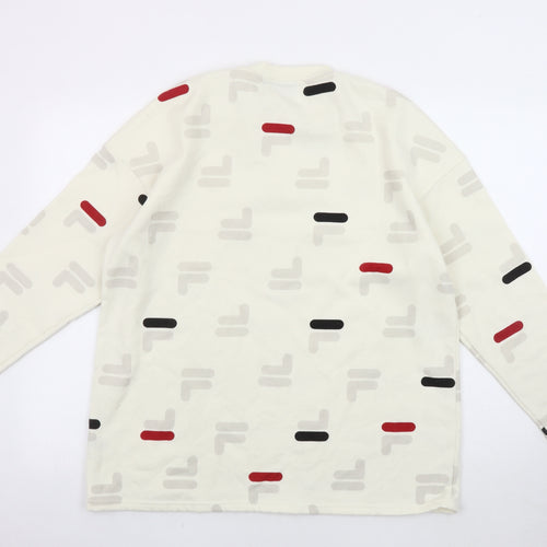 Fila Unisex Ivory Logo Sweatshirt, Size M, Casual Style