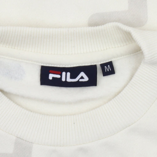 Fila Unisex Ivory Logo Sweatshirt, Size M, Casual Style