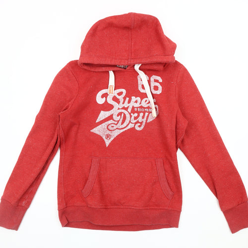 Superdry Men's Red Pullover Hoodie Size L