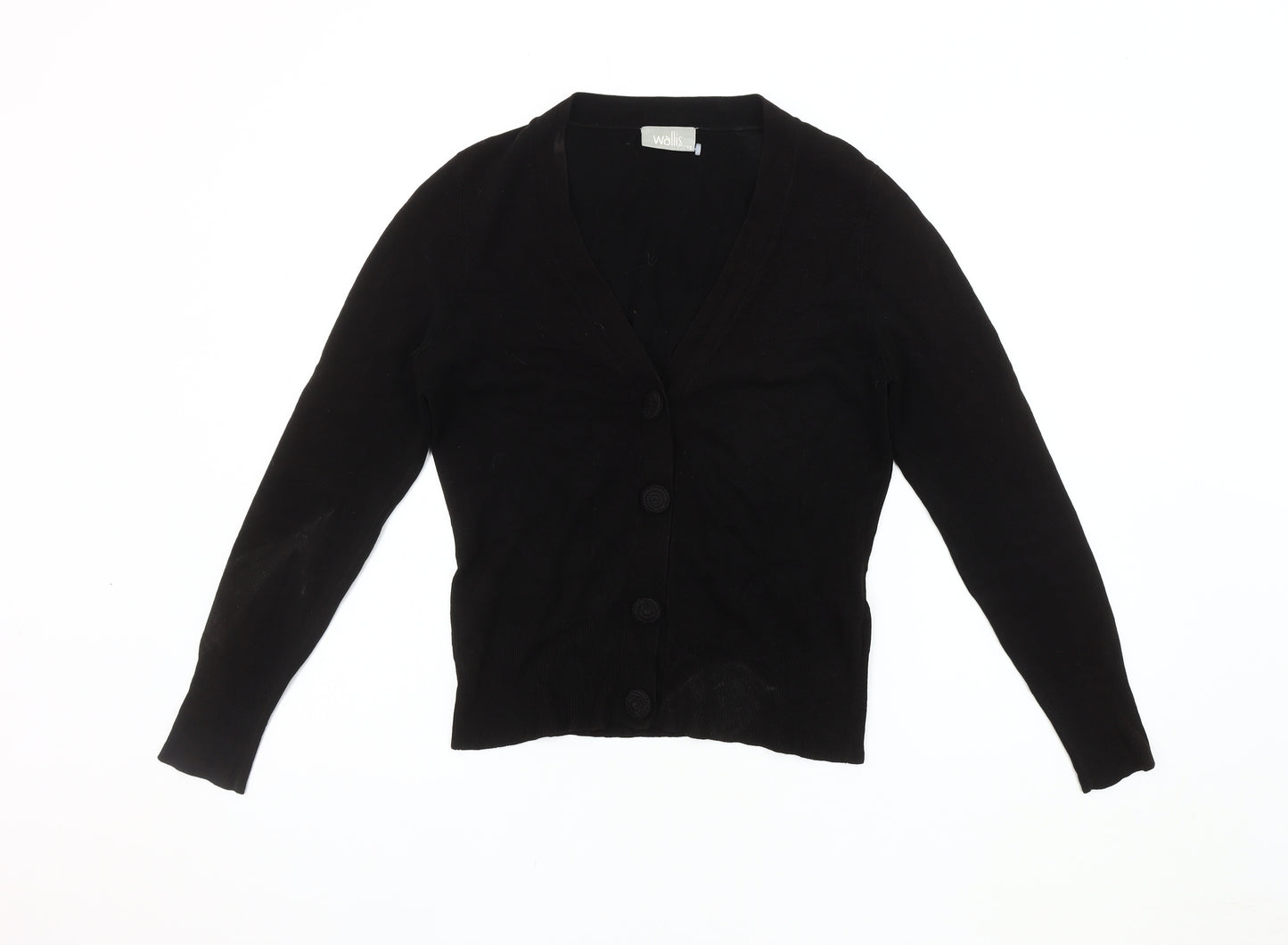 Wallis Women's Black V-Neck Cardigan Size 12