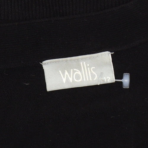 Wallis Women's Black V-Neck Cardigan Size 12