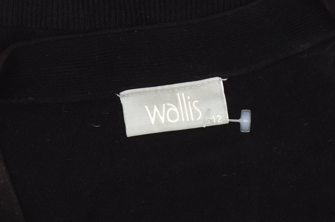 Wallis Women's Black V-Neck Cardigan Size 12
