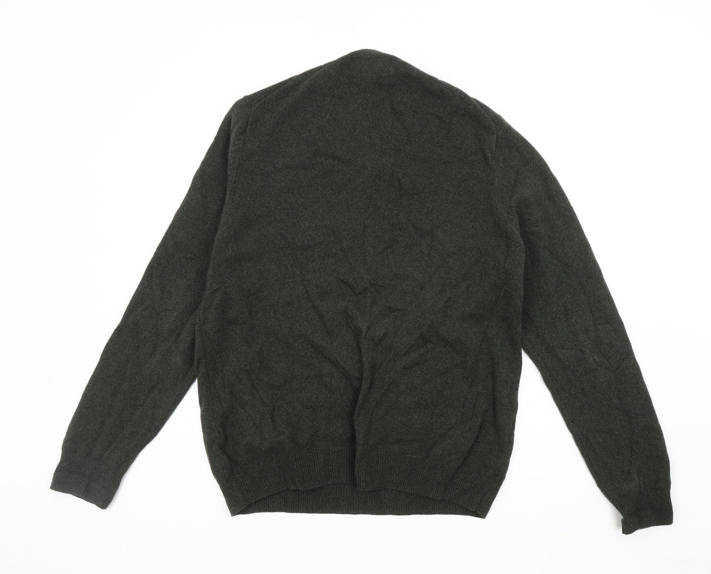 Marks and Spencer Men's Green Wool Pullover Jumper L