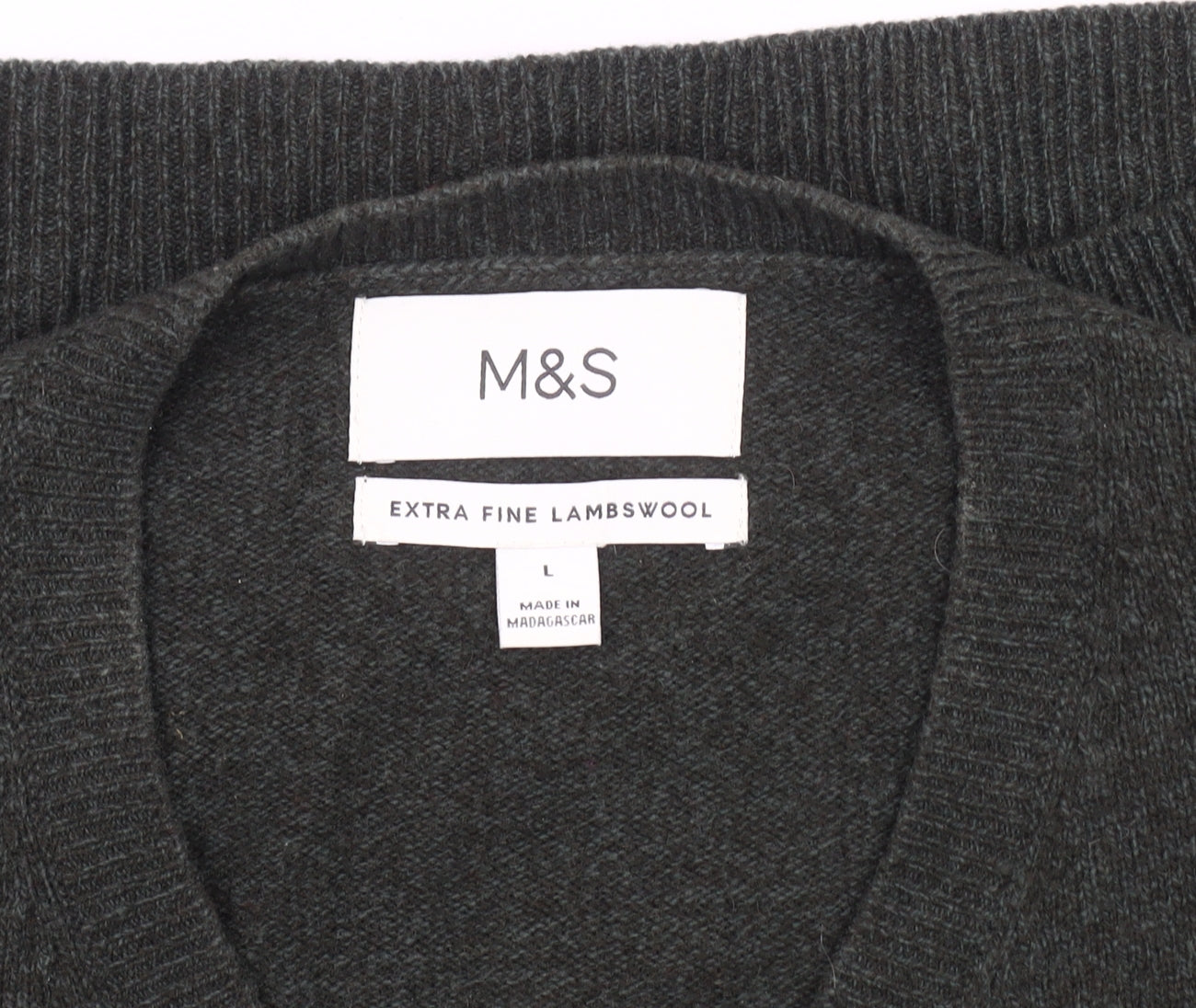 Marks and Spencer Men's Green Wool Pullover Jumper L
