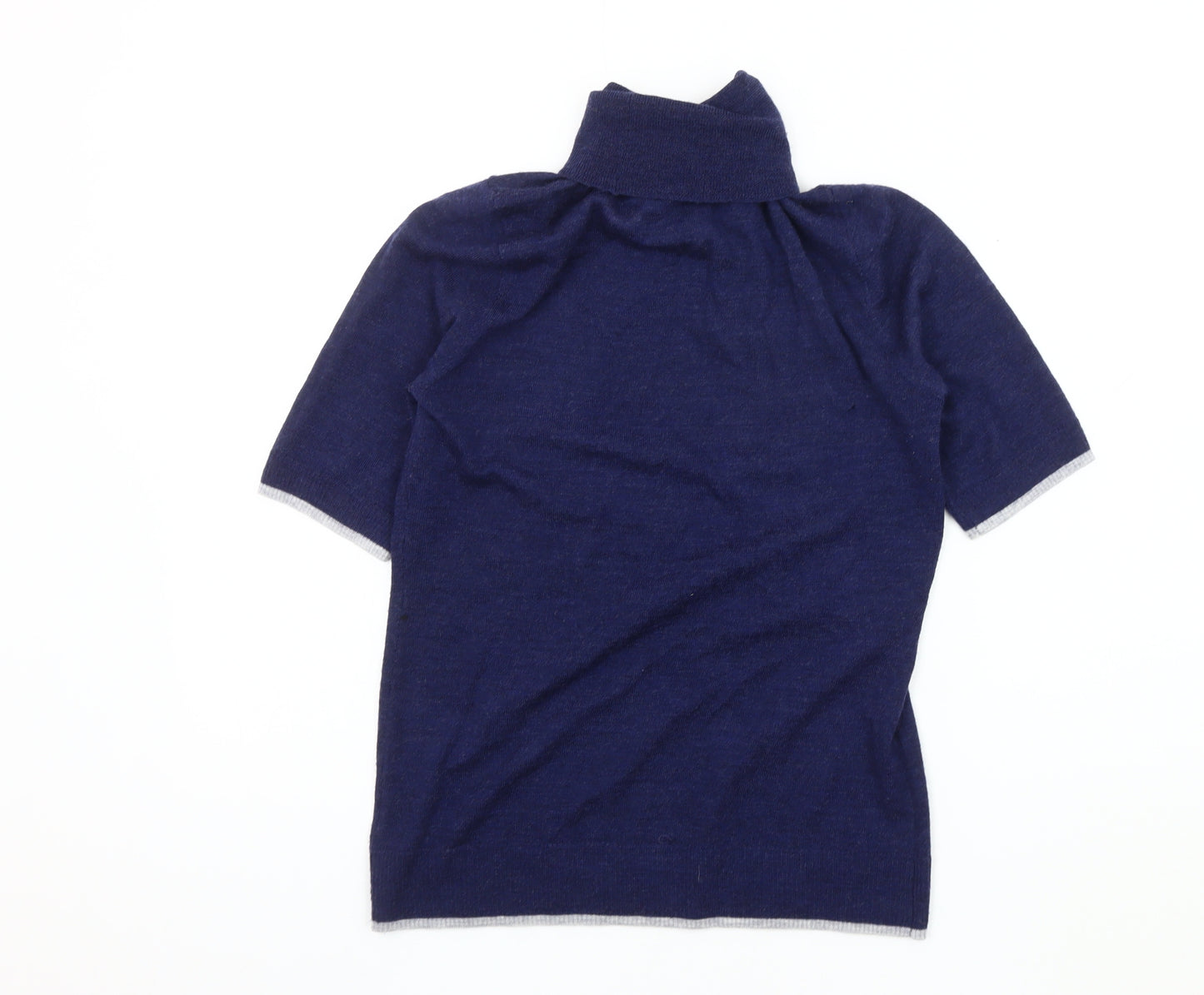 Ellen Tracy Women's Blue Roll Neck Pullover Jumper - Size S