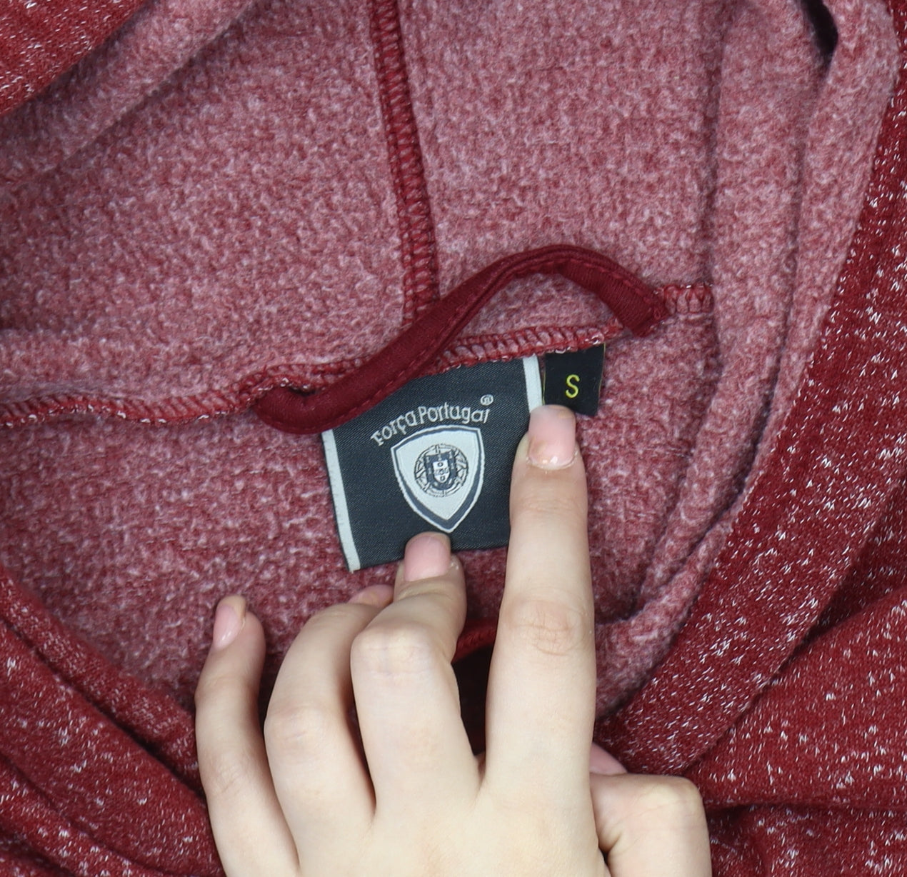 Força Portugal Men's Red Pullover Hoodie S