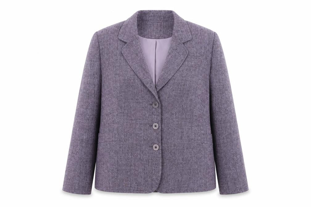 Front view of Eastex Women's Purple Blazer -, size 18