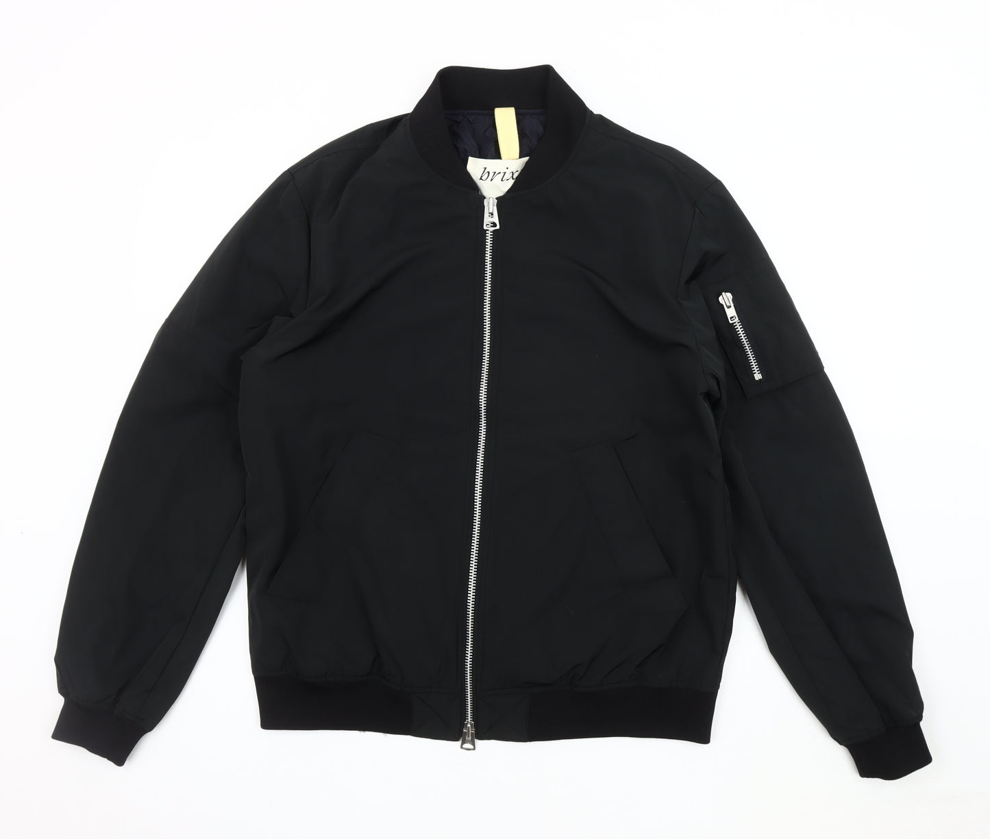 Brixtol Men's Black Bomber Jacket Medium Casual