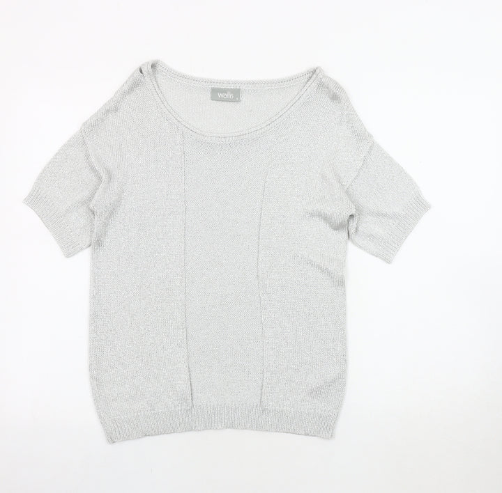 Wallis Silver Knit Pullover Jumper, Women's S