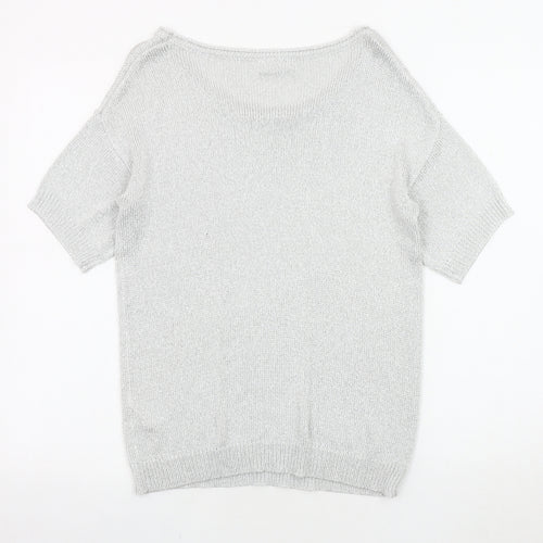 Wallis Silver Knit Pullover Jumper, Women's S