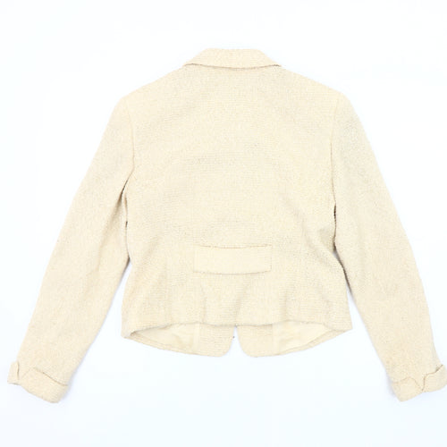 Episode Women’s Ivory Bouclé Blazer, Size 12, Tuxedo Style