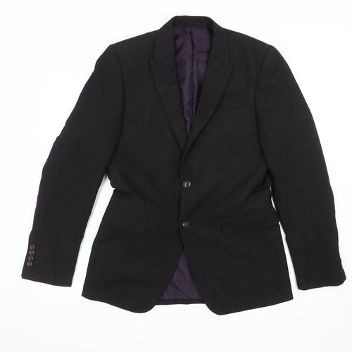 Fellini Men's Black 36L Single-Breasted Blazer