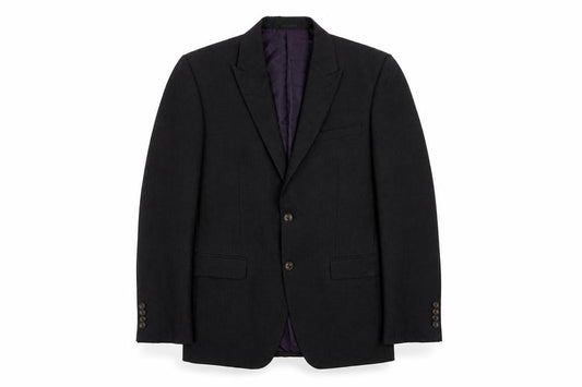 Front view of Fellini Men's Black 36L Single-Breasted Blazer