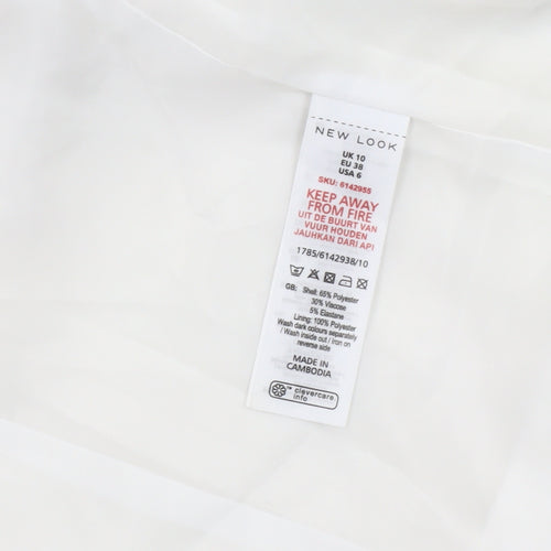 New Look Women's White Blazer Size 10