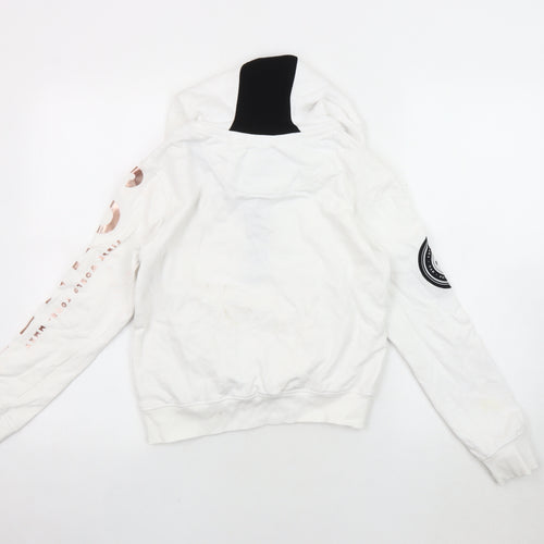 Sonneti Girls White Hoodie 12-13 Years with Zip Pockets