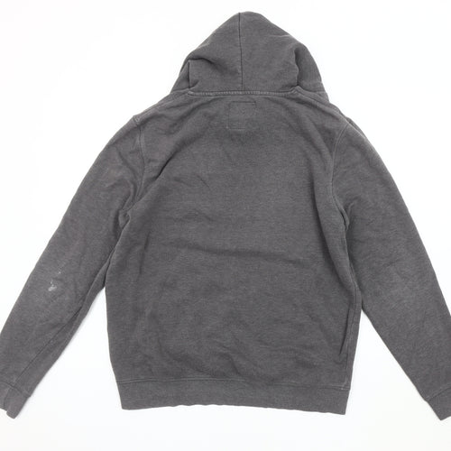 Clockhouse Men's Grey Graphic Hoodie Size L