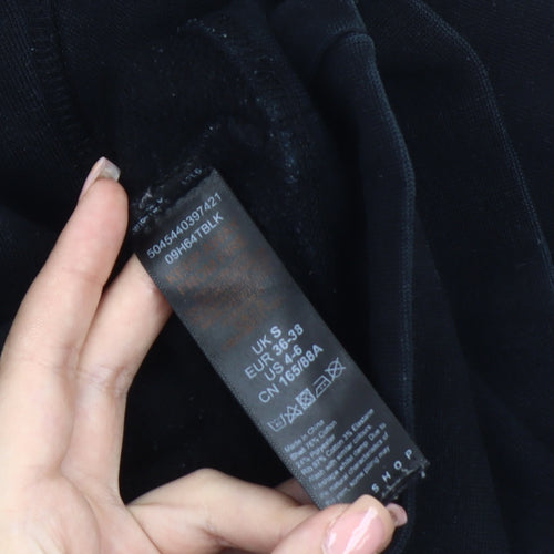 Topshop Unisex Adults Black Pullover Hoodie S