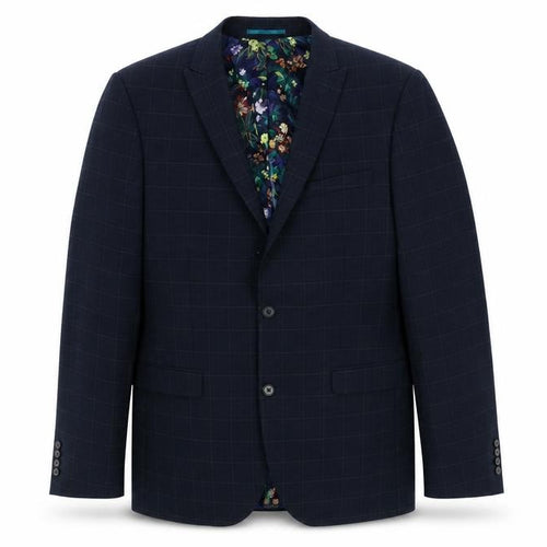 Next Men's Blue Slim Fit Check Blazer 42L