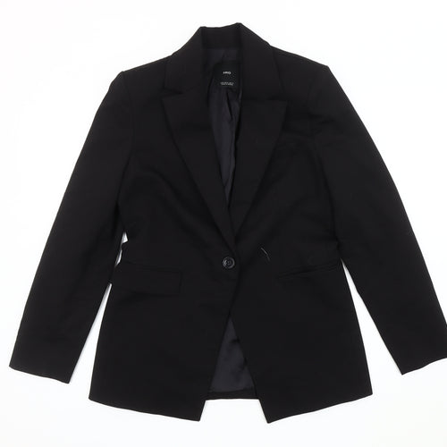 MNG Women's Black Classic Blazer, Size M, Formal