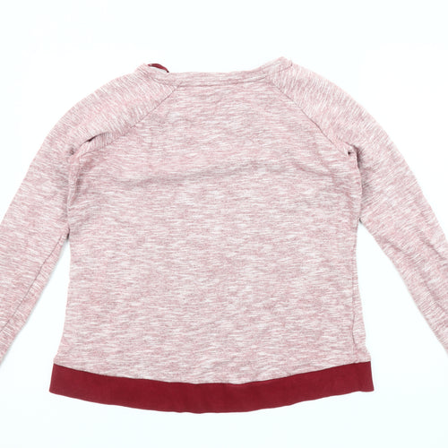 Bench Women's Red Cotton Blend Jersey Sweatshirt Size 10