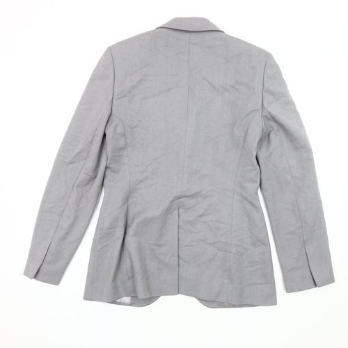 Next Women's Grey Single-Breasted Blazer Size 10